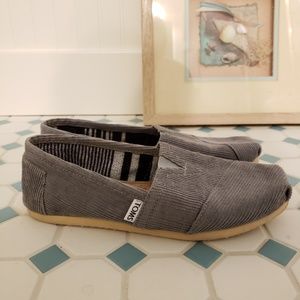 Toms | Gray Corduroy Slip Ons